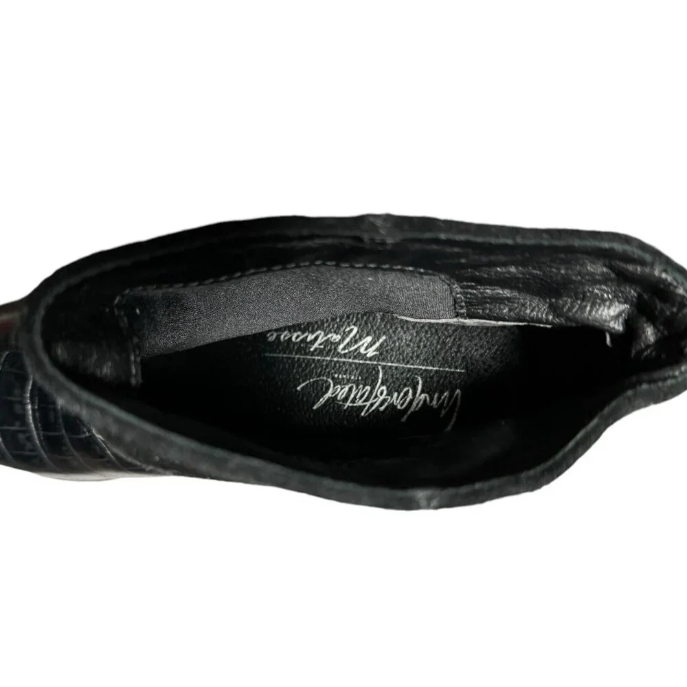 Matisse X Understated Black Leather Boot Done N Dusted‎ Suede Pointy Toe Western